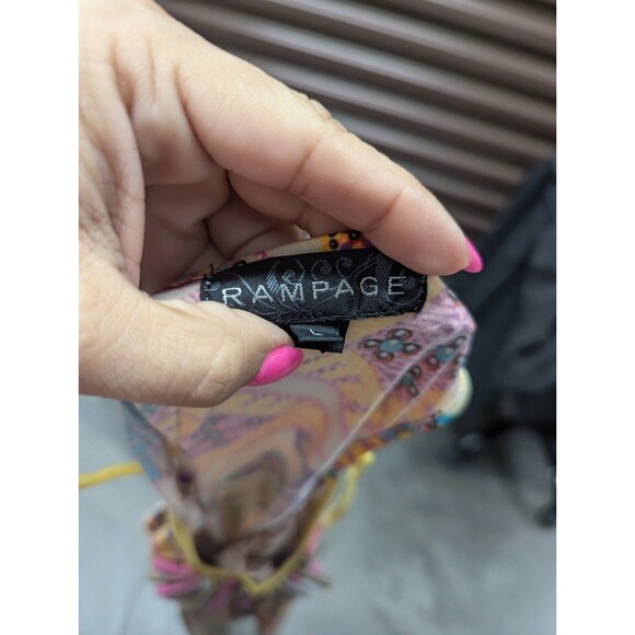 Rampage Size Large Colorful Flow Tank Top with Neckline charms - Picture 4 of 5